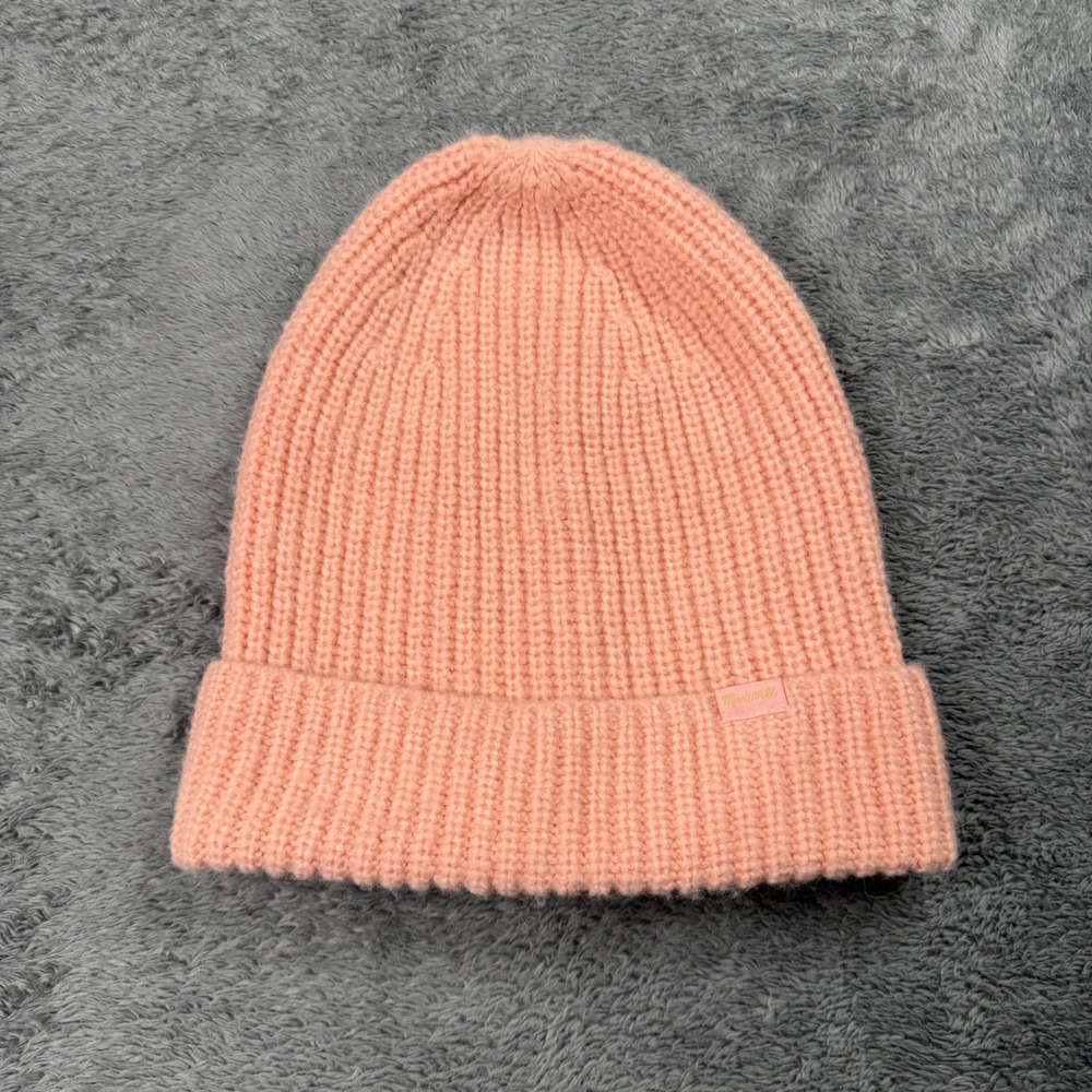 Madewell Alpaca-Blend Cuffed‎ Beanie in Coral